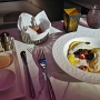 13.03.2024 - Qatar Airways - Airbus A350-1041 - Doha - Incheon - A7-AOC - QR 858 - 3K/QSuite - 8:11 Std.<br />Home-made truffle ricotta cappellaci<br />asparagus, baby vegetables and shaved parmesan