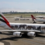 Emirates - Airbus A380-861 - A6-EEQ "United for Wildlife" special colours<br />Virgin Atlantic - Airways Airbus A330-343 - G-VLUV "Lady Love"<br />Aeroméxico Connect - Embraer ERJ-190LR - XA-GAW<br />Thomas Cook Airlines - Airbus A330-243 - G-TCXD<br />Delta - Boeing 767-432(ER) - N826MH<br />JFK - Poolarea TWA Hotel - 17.8.2019 - 2:42 PM