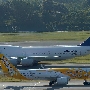 Lufthansa - Boeing 747-830 - D-ABYC/Sachsen<br />Scoot - Airbus A320-271N/Go Go Tamago<br />SIN - 16.3.2023 - Crowne Plaza Runway View Room 811 - 17:05<br />